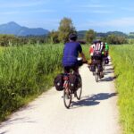 Fahrradweg mit Radlern