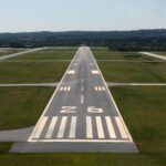 Vista de uma pista de pouso